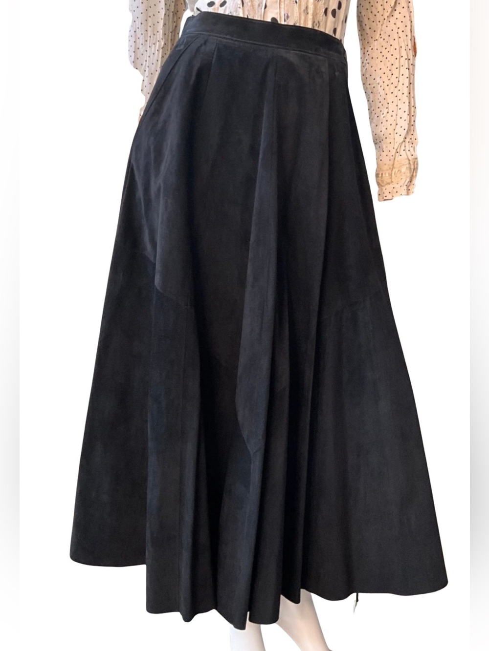 Danier Leather Full Suede Maxi Skirt